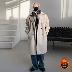 韩式加厚毛呢大衣男中长款呢子风衣流行雅痞男装外套MN3457/P100，男装毛呢大衣，电商B316