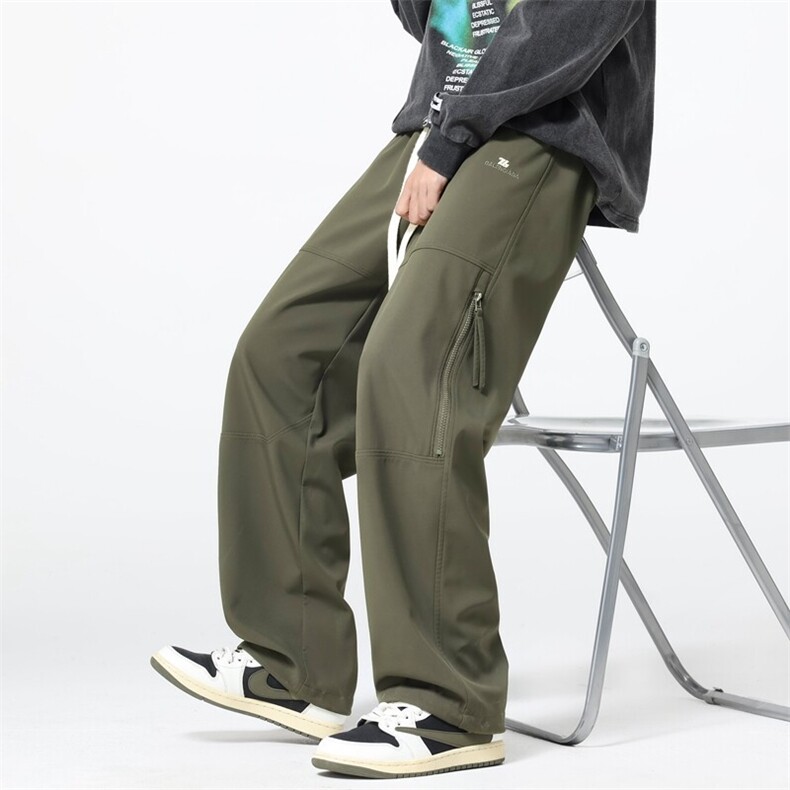 新款美式高街工装裤男款春季户外宽松抽绳阔腿休闲A436-2557-P55,男装休闲裤,电商A436