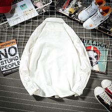 CS04秋季男士宽松大码日系网格男潮牌衬衫男百搭休闲衬衣，男装衬衫，电商B369（原A024）
