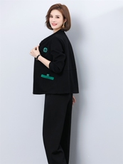 中年妈妈春秋外套中老年休闲运动服棉质女气质大码上衣，女装短外套，妃曼