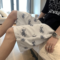 美式短裤男士夏季薄款宽松五分潮流外穿ins潮牌高街休闲裤D82-P22，男装休闲裤，星座1008-1