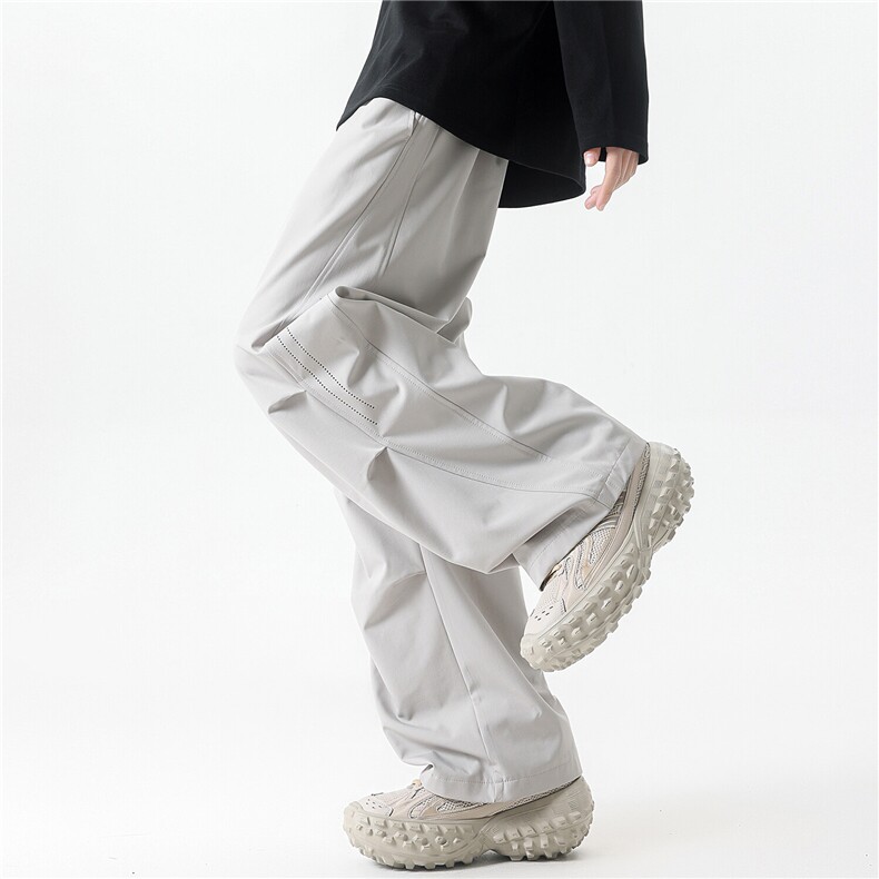 X416B-KL3001-特P45限78高转化现货重磅直筒垂感设计感百搭休闲裤，男装休闲裤，星座416B