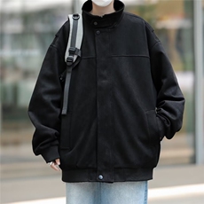 麂皮绒外套男春秋季2023新款设计感上衣美式宽松休闲夹克W6677，男装夹克，星座1116A-1（原606A）