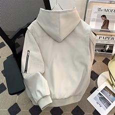 美式复古重磅座山雕连帽夹克男女春秋街头cleanfit宽松情侣外套潮，男装夹克，星座601-1