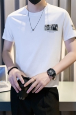 2025新款夏季短袖T恤男潮牌绣标圆领半袖体恤A313-1-23743-P48，男装T恤，电商A313-1