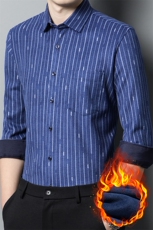 BF22801钱塘2020-2秋冬新款男士长袖加绒加厚衬衫休闲衬衣P52，男装衬衫，钱塘207-2