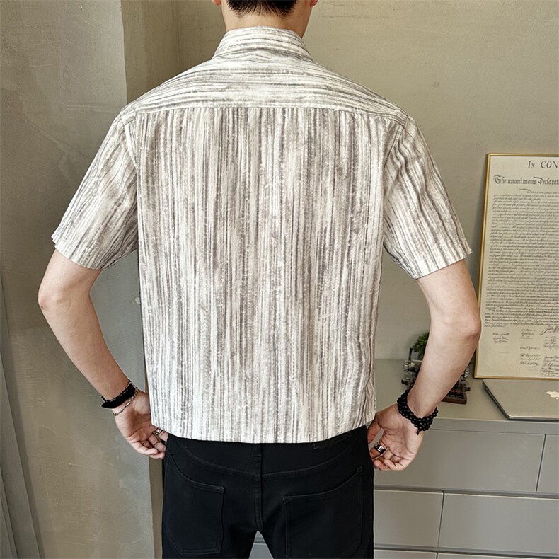 夏季新款男士短袖衬衫时尚百搭休闲衬衣薄款上衣C558-P68,男装T恤,电商A237