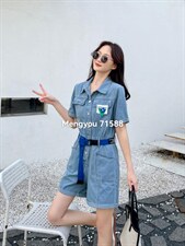 牛仔连体短裤，其它，梦由