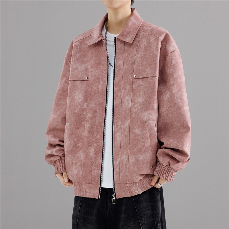PU皮夹克外套棒球服JK8818-P85,男装夹克,星座223（原229-2）