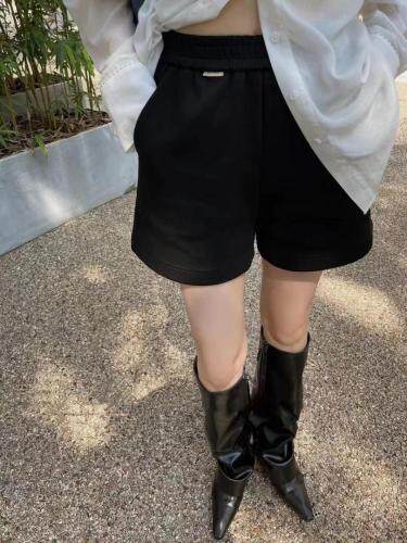 2021秋季新款订标光版宽松显瘦阔腿休闲短裤女图片
