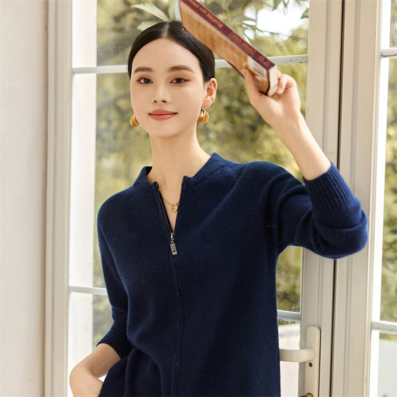 2025年秋季女士百搭开衫加厚,女装羊绒衫,仙姿羊绒