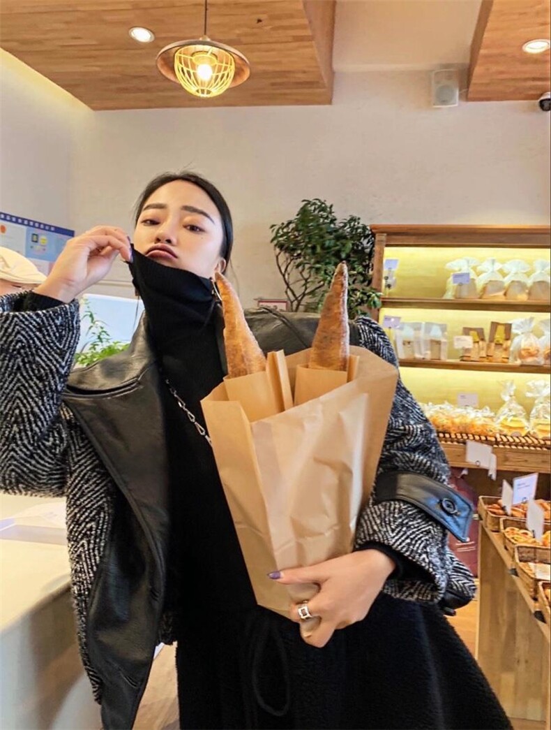 人字纹拼接外套，其它，last name