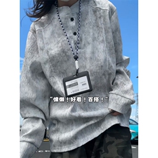 XZ809A/SYR26/P35/控58扎染肌理感设计感polo杉长袖T恤卫衣，男装T恤，星座809A(原222-1)