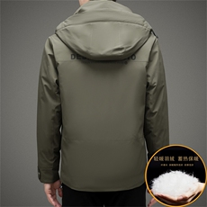 主推户外连帽羽绒服男士冬季加厚运动休闲时尚宽松羽绒服外套，男装羽绒服，钱塘723