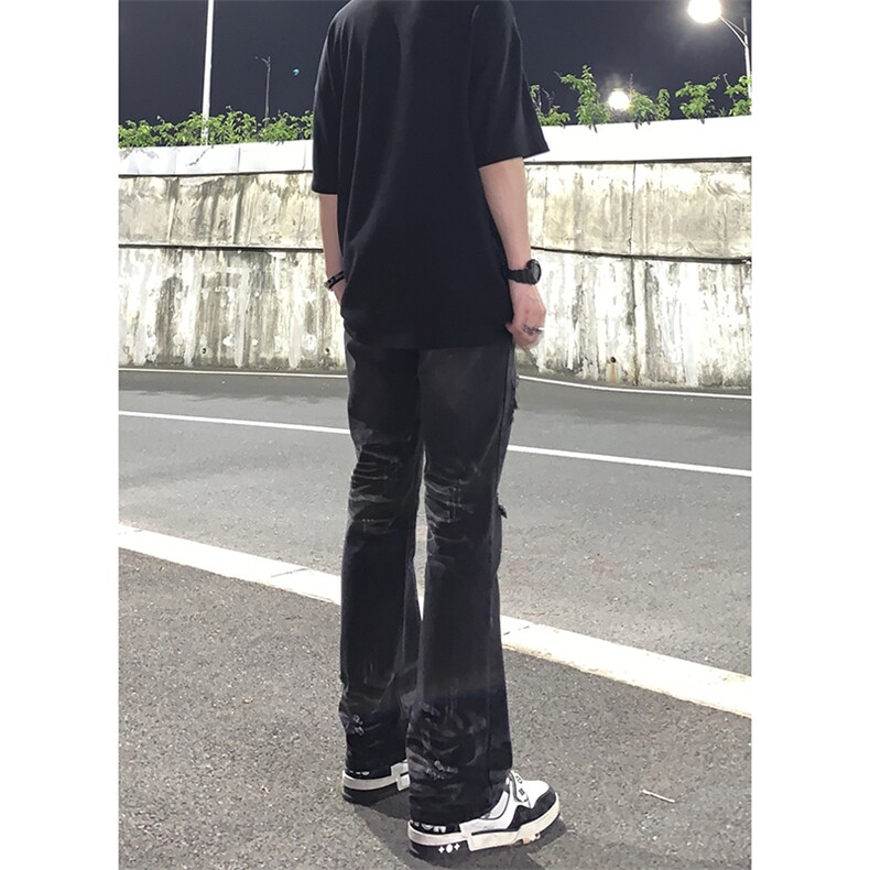 夏季美式高街ins小众破洞牛仔裤货号K755P6578,男装牛仔裤,电商A063