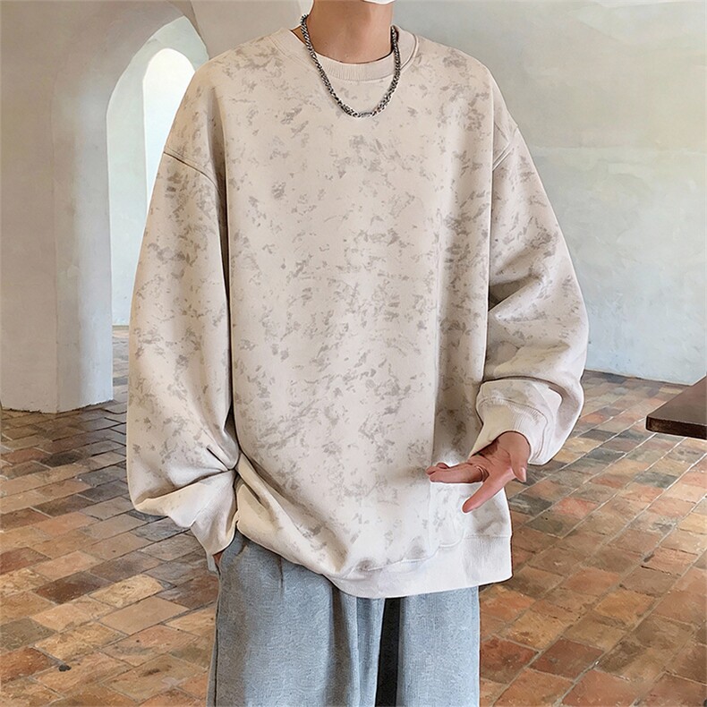 改华棉扎染圆领卫衣【现货】C403A-T95-特P28,男装卫衣,电商C403A