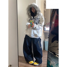 【有货】LBK611ZZ-特58美式复古豹纹拼接大口袋工装弯刀牛仔裤，男装牛仔裤，星座1007（原301D）