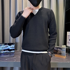 B216MY5158P602025秋冬装假两件设计男士毛衣针织衫社会风，男装针织衫/毛衣，电商B216（原B302）