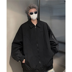 秋装新款港风大码夹克宽松防水小牛津棒球服上衣外套男7865-P88图片