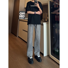 现货水洗复古宽松直筒牛仔裤男K5806-P50控78，男装牛仔裤，星座205