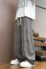 灯芯绒裤子男秋冬季宽松直筒休闲裤2026新款美式复古男生扎染，男装休闲裤，星座218-1（原230）