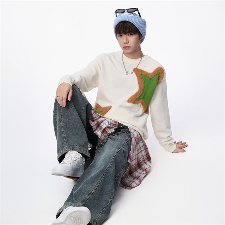 【新品】2025秋冬男士时尚休闲百搭针织毛衣潮流-M122-P45,男装针织衫/毛衣,星座1105-1