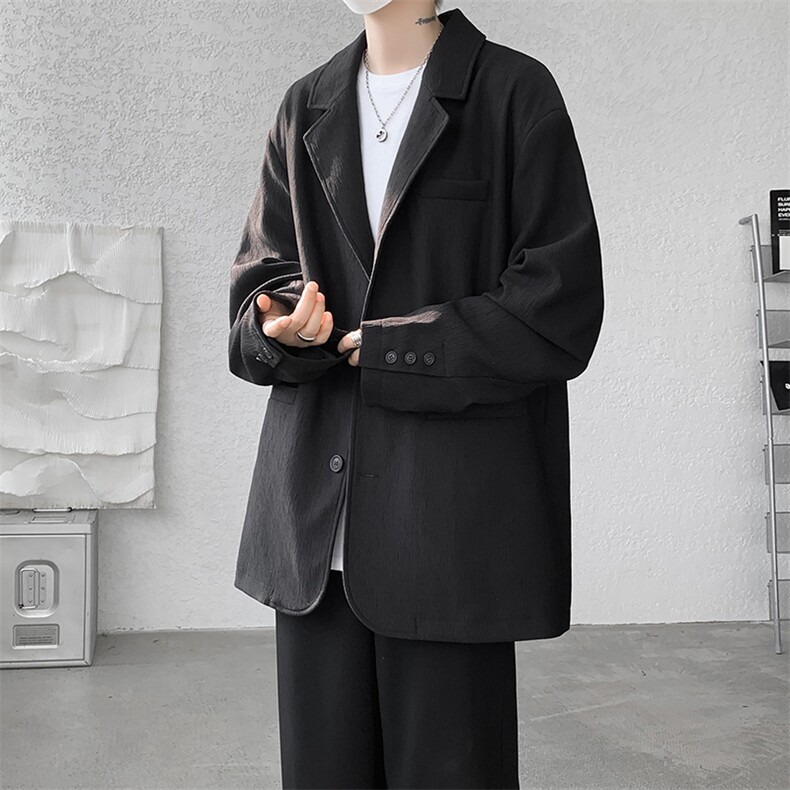 8XL-M肌理感西服美式休闲西装外套男复古痞帅高级感衣服XF002P85,男装西服,电商B312
