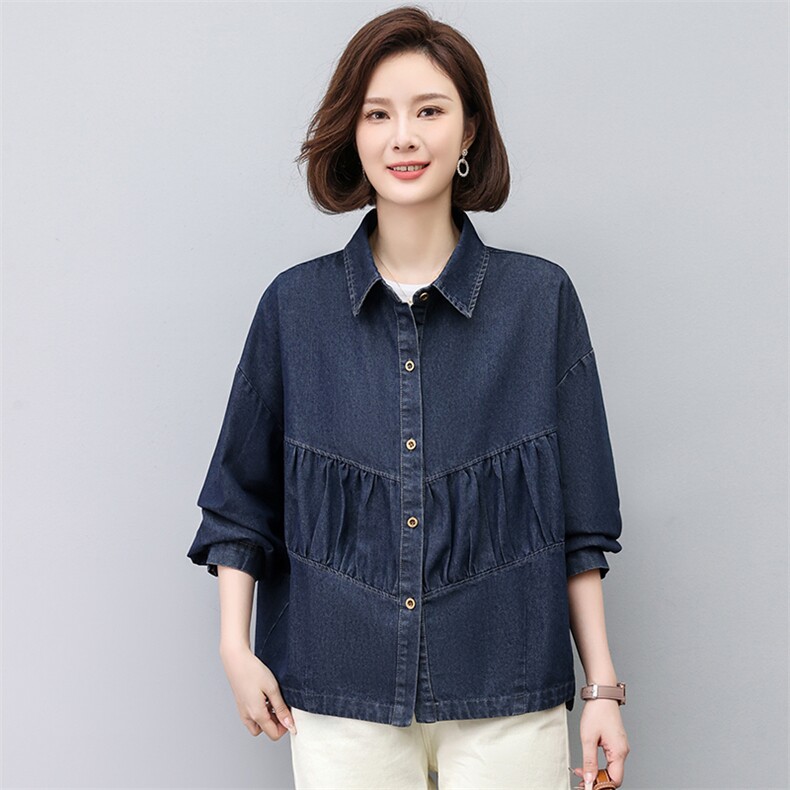 春季新款时尚宽松显瘦牛仔外套女,女装牛仔外套,悦见她