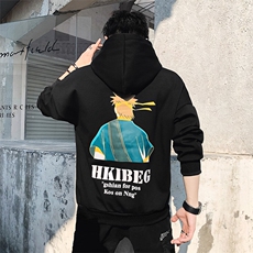 现货可2021春季新款潮男连帽印花卫衣男外套A436-C178，男装卫衣，电商A436