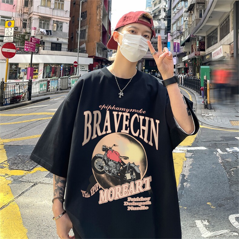 B239-1201-P28欧美式摩托机车创意印花夏季高克重半袖短袖t恤,男装T恤,星座514-2(原B239)