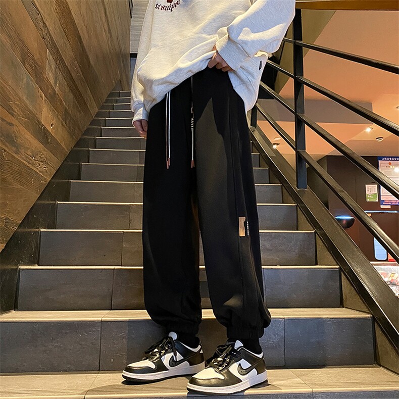 加绒加厚休闲运动卫裤男美式针织束脚裤715-6-BX10特P45（控68）,男装休闲裤,星座715-6