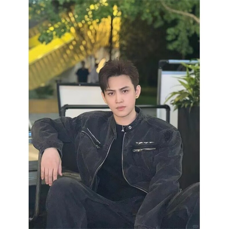 网络图现货美式短款牛仔夹克高街痞帅潮牌设计感男外套J867-P70,男装夹克,星座715-7