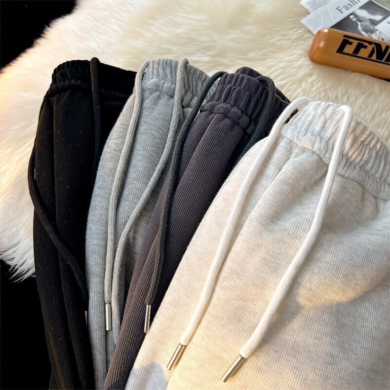 8XL-M 羊羔绒运动裤宽松束脚棉裤加厚保暖休闲裤卫裤K9105P58控78图片