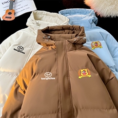 现货抖音得物可供视频三防加厚羽绒连帽棉衣外套面包棉服85533，男装棉衣，电商A486