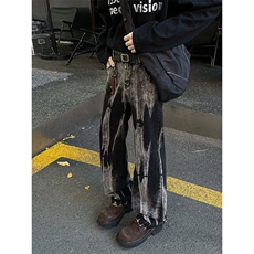ins新款时尚慵懒港风休闲流行潮流帅气气质潮牌818-P48，男装牛仔裤，星座1109-3