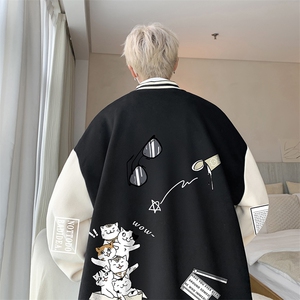 摇粒绒棒球服男大码开衫卫衣男夹克 BF86115-P65图片