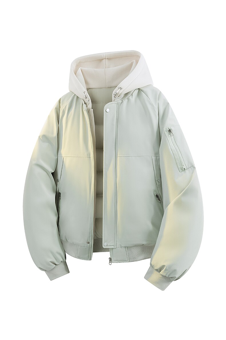 立体冬季大码羽绒棉服棉袄连帽假两件韩版宽松外套A436-2583-P95,男装棉衣,电商A436