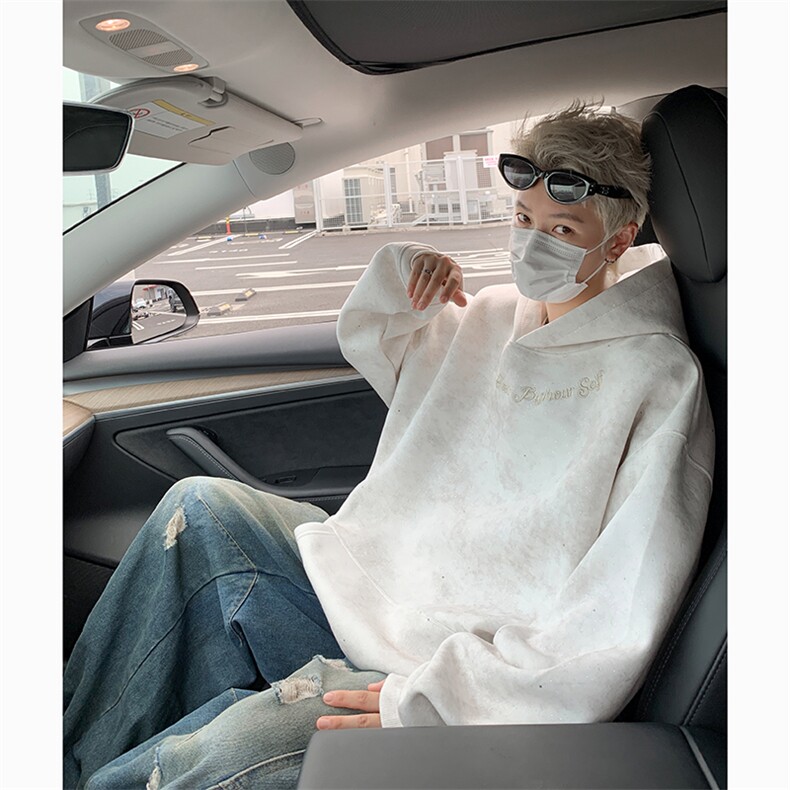 港风大码复古袋鼠兜满天星套头连帽卫衣XZ213-LMMTX070-P108控128图片