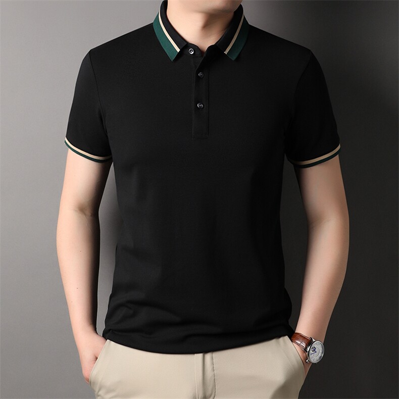 夏季潮流商务POLO衫男士薄款翻领T恤男装夏季上衣 HP3203-P60图片