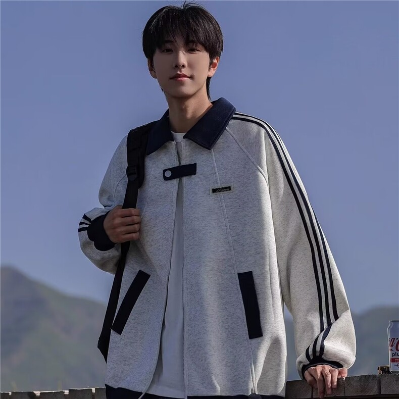 GC02-P48原宿ins气质潮流高质量华棉夹克文艺流行时尚新款简约，男装夹克，电商B323A