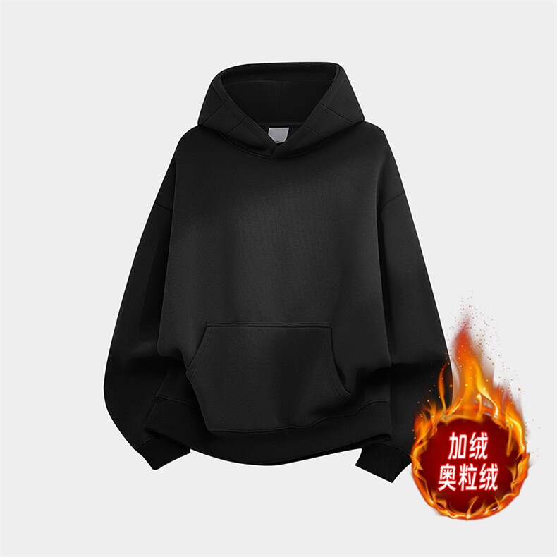 卫衣连帽加绒奥粒绒重磅无帽绳500克结构板硬挺外套RH5311JR-P58,女装短外套,星座610B-1