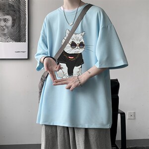 HT73044-P22 华夫格t恤男短袖男大码五分袖 大皂风图片
