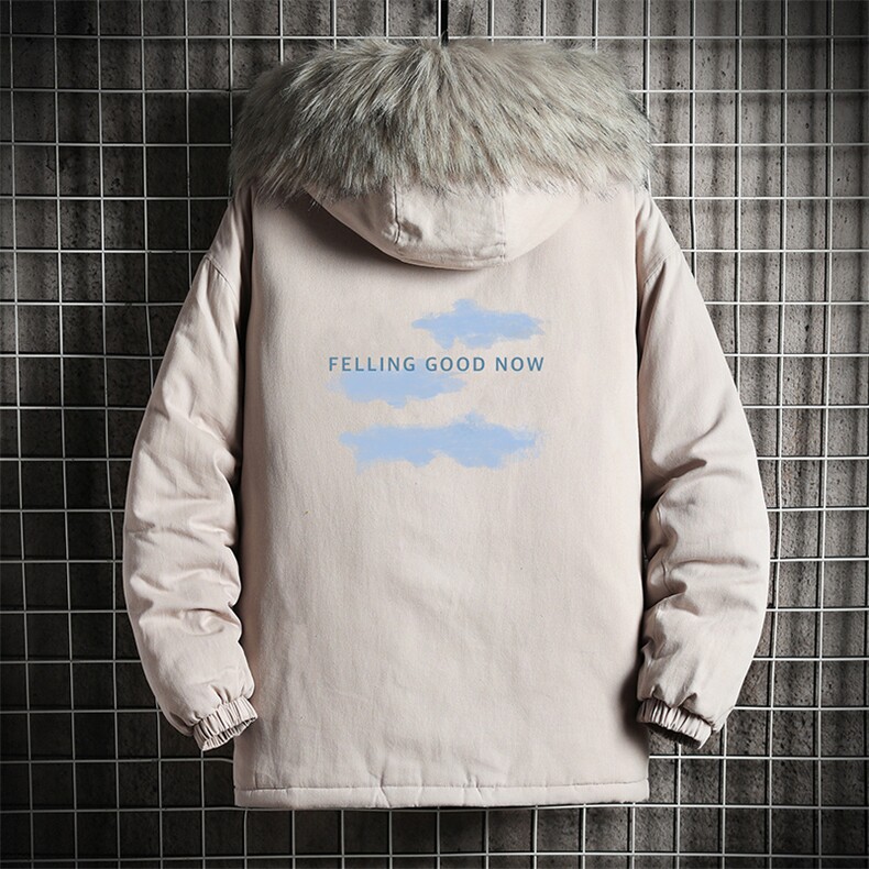 MM48143-P130冬季大毛领衣男士大码加厚袄男服网格挂拍,男装棉衣,电商A040A
