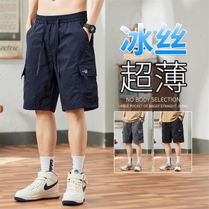 W56-P40美式潮牌工装短裤夏季薄款宽松五分裤休闲运动裤图片