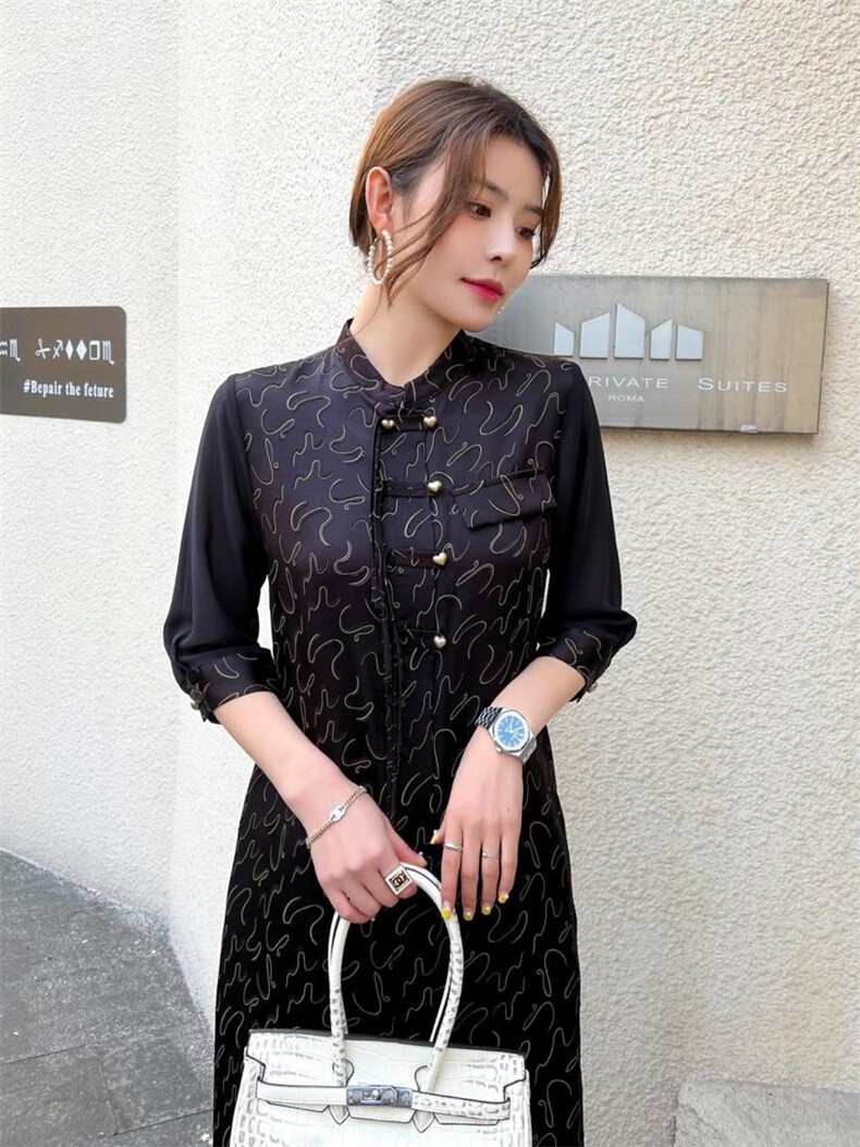 烧花连衣裙，女装连衣裙，恋语随风(7F)