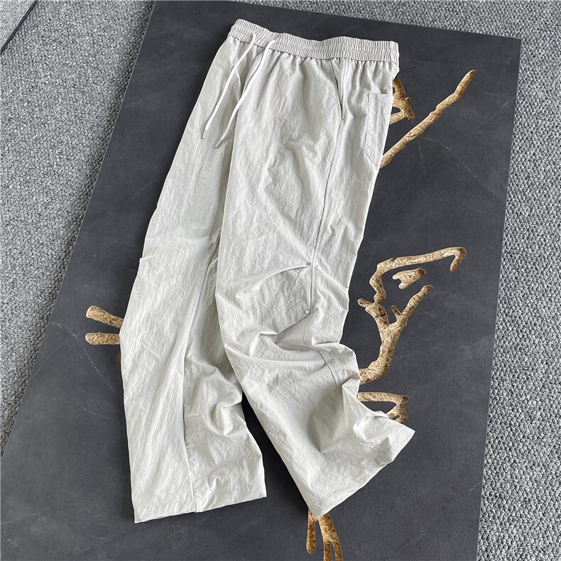 新款夏季宽松休闲直筒裤纯色百搭-LK80100-特批35，男装休闲裤，电商A061