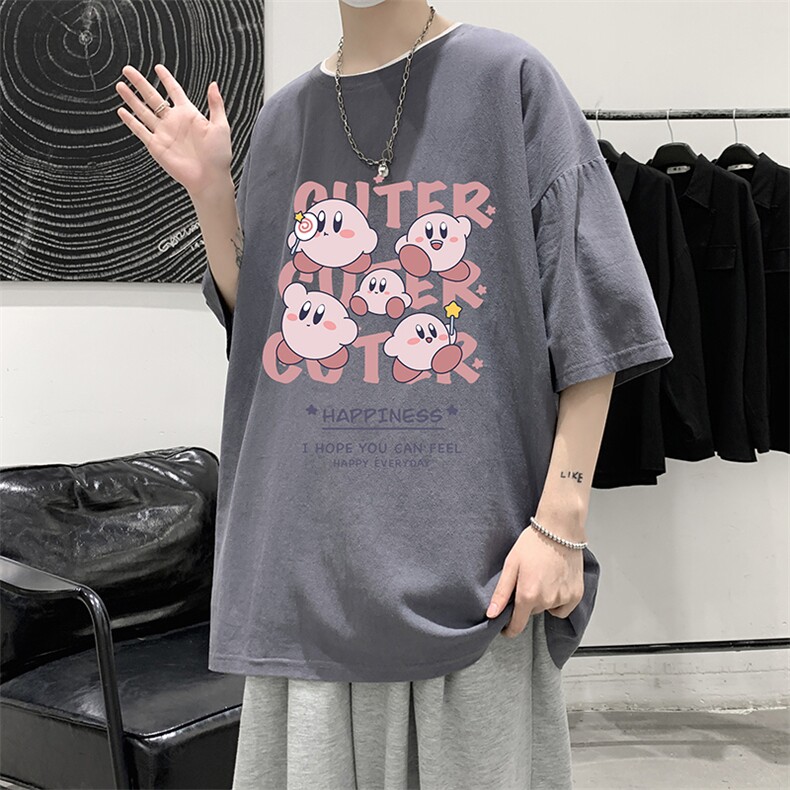 YT26310-P30亚麻短袖t恤男大码五分袖男宽松七分袖大皂风模特,男装T恤,电商A040
