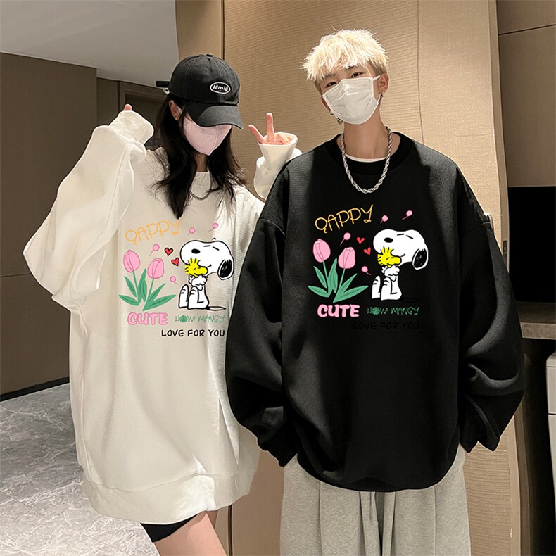 华夫格卫衣圆领卫衣男大码长袖t恤男外套HW76324-P30加绒款-P40,男装卫衣,电商A040