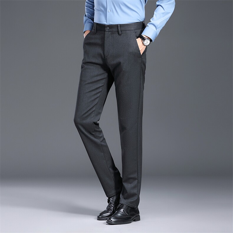 CD7705钱塘2020-2新款中年男士商务休闲西裤宽松弹力百搭长裤P95图片