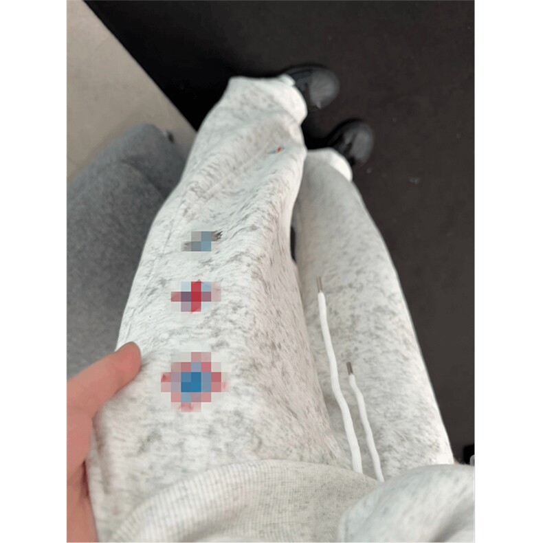 春装高品质扎染刺绣工艺弯刀卫裤男重磅复古垂感休闲运动裤阔腿裤,男装休闲裤,电商A486